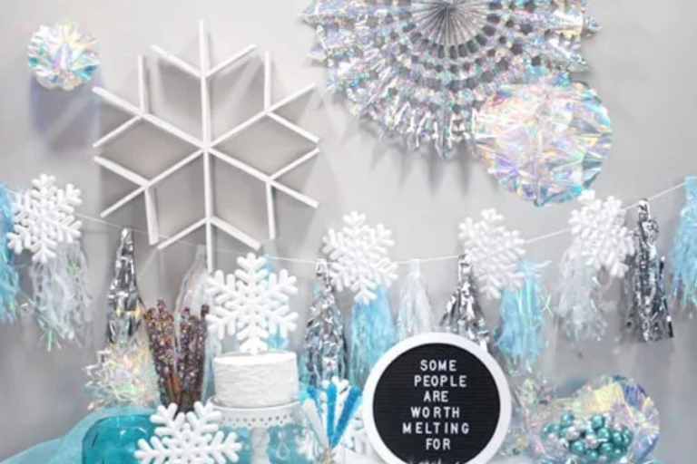 easy diy elsa snowflake party