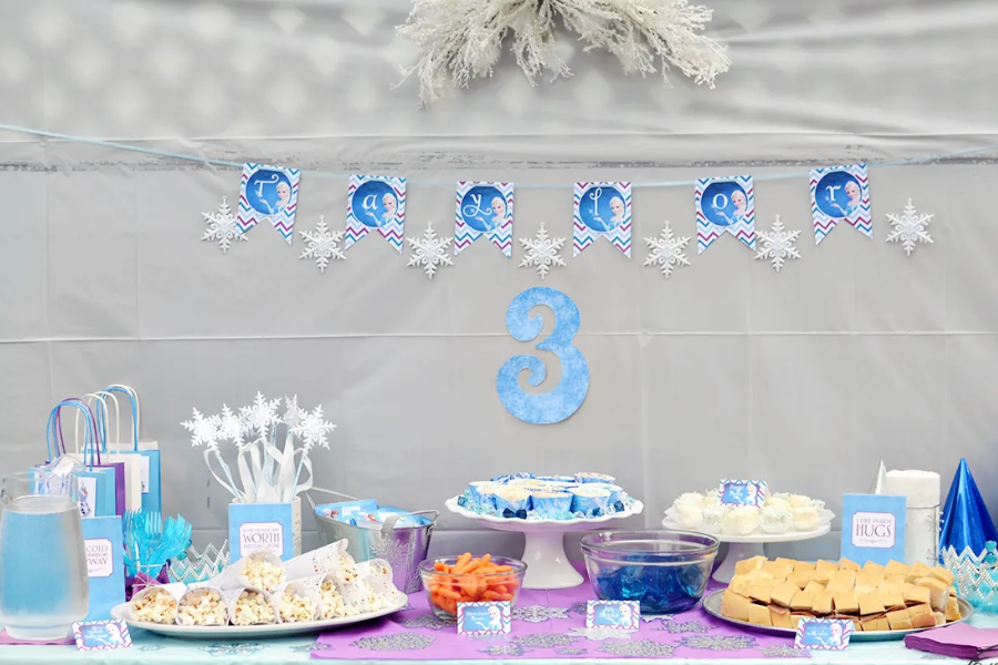 easy diy elsa snowflake party